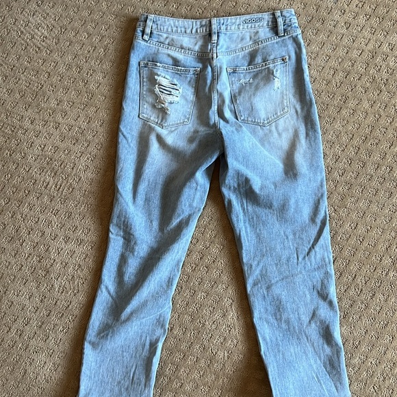 Vigoss Billie 90's High Rise Distressed Straight Leg Jeans 7/28 - Picture 9 of 9
